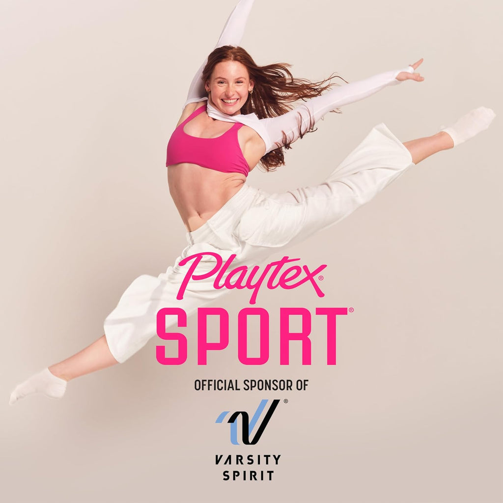 Playtex Sport Tampons Multipack, 48ct, Regular and Super, Fragrance-Free, 360 Leak Defense, Feminine Care