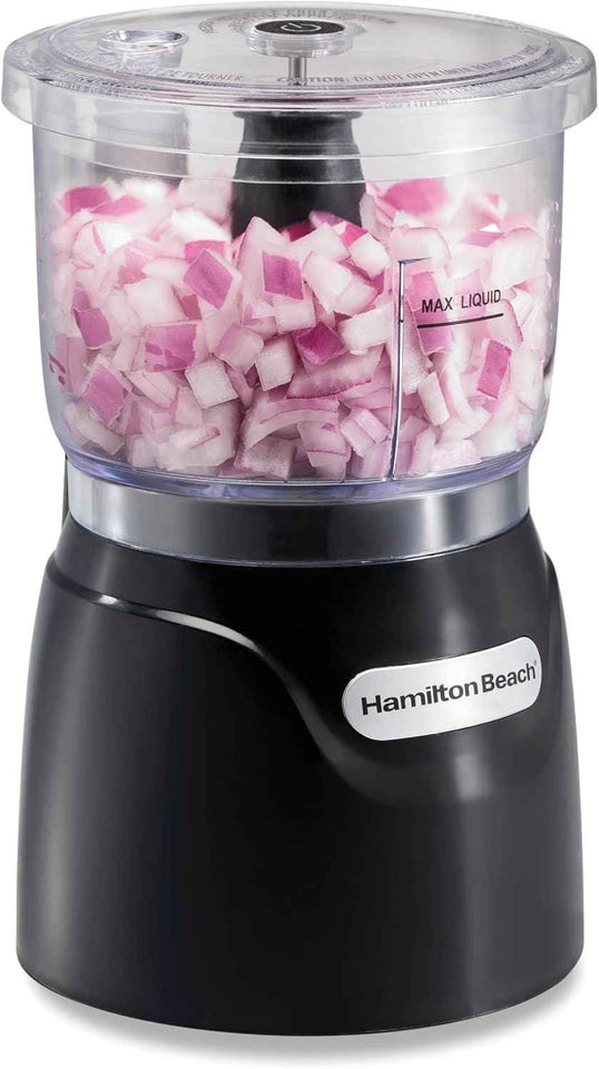 Hamilton Beach 3-Cup Electric Vegetable Chopper & Mini Food Processor, 350 Watts, Stainless Steel
