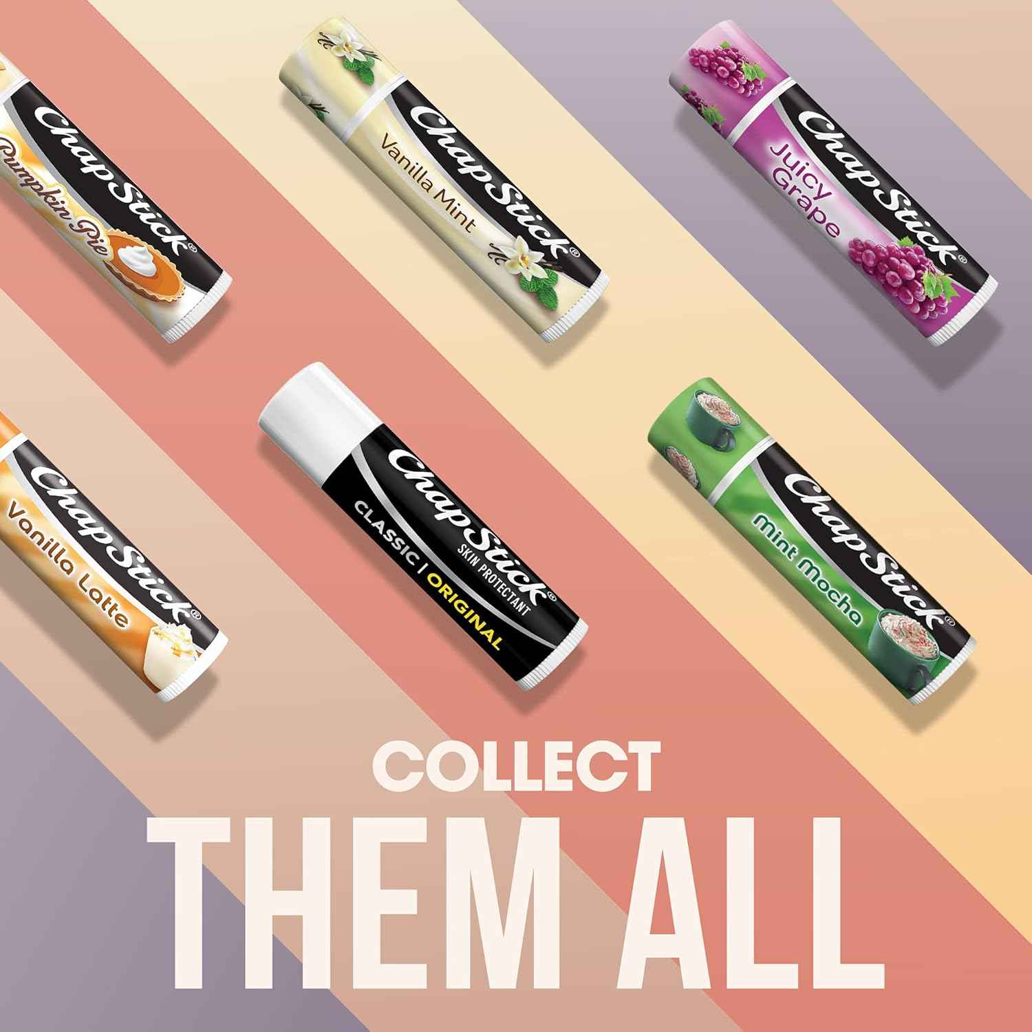 ChapStick Classic Original Lip Balm – Moisturizing Lip Care for Dry, Cracked Lips, 0.15 Oz Ea