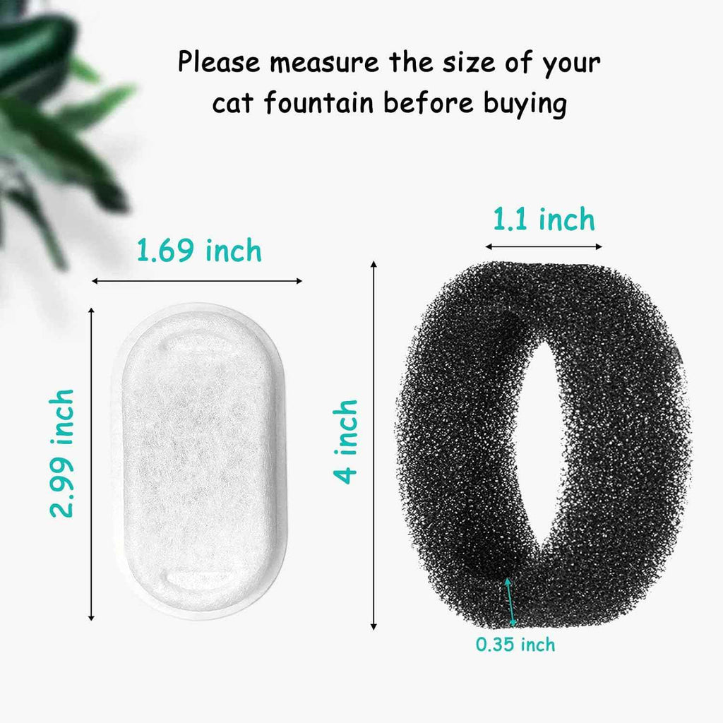 cat water fountain filters for stainless steel 67oz 2l adjustable water flow pet fountain 8 pack pet replacement filters with 8 sponges