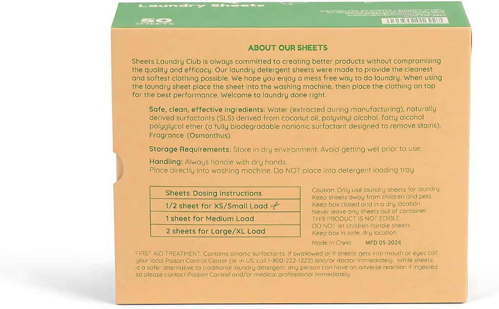 Sheets Laundry Club Liquidless Laundry Detergent Sheets, 100 Loads, Fresh Linen Scent, Eco-Friendly, Quick-Dissolving