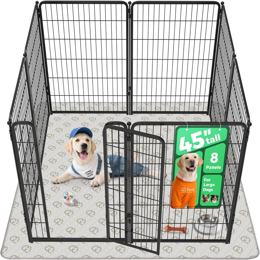 fxw homeplus unleashed 24 inch 6 panels dog pen black patented