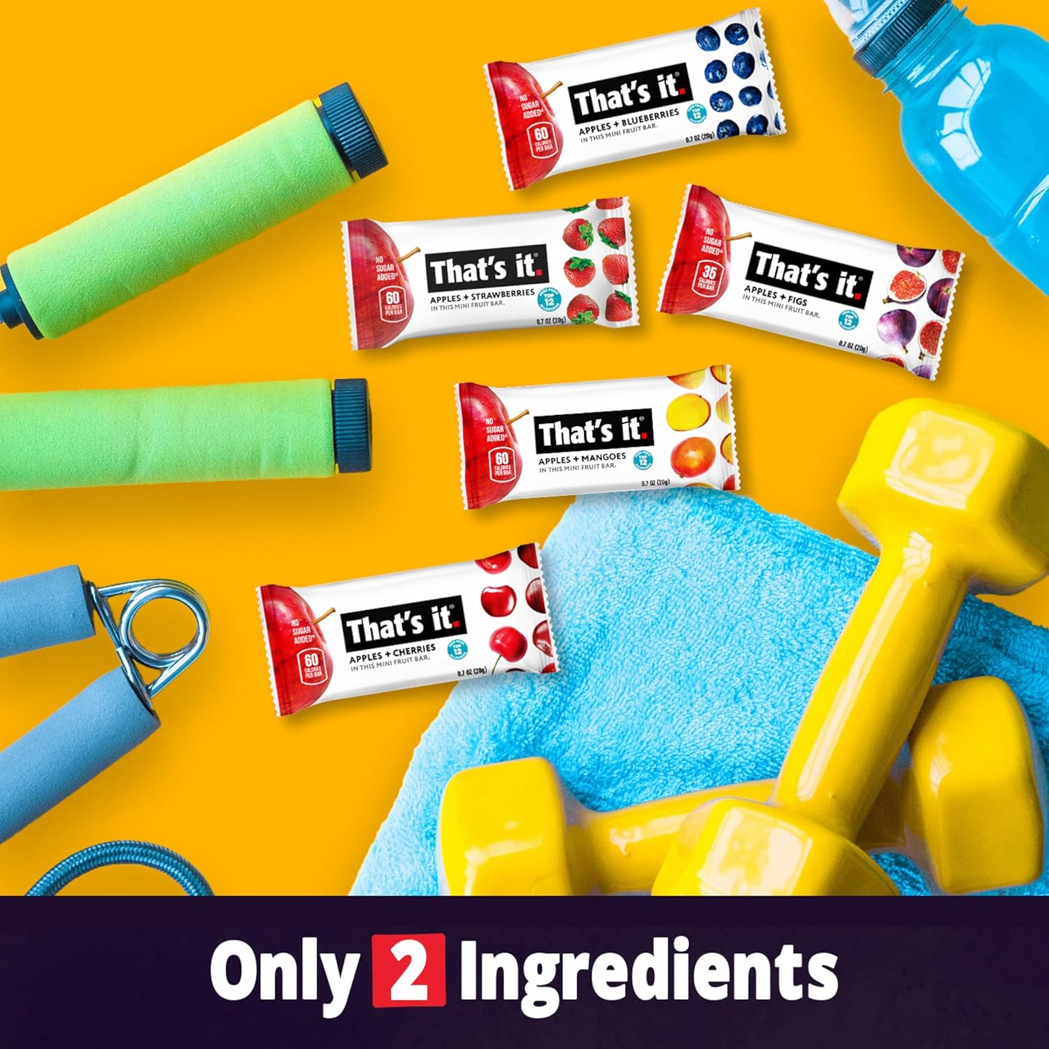 That's it. Mini Fruit Bars Variety 35 Pack, No Sugar Added, Plant-Based, Vegan & Gluten Free