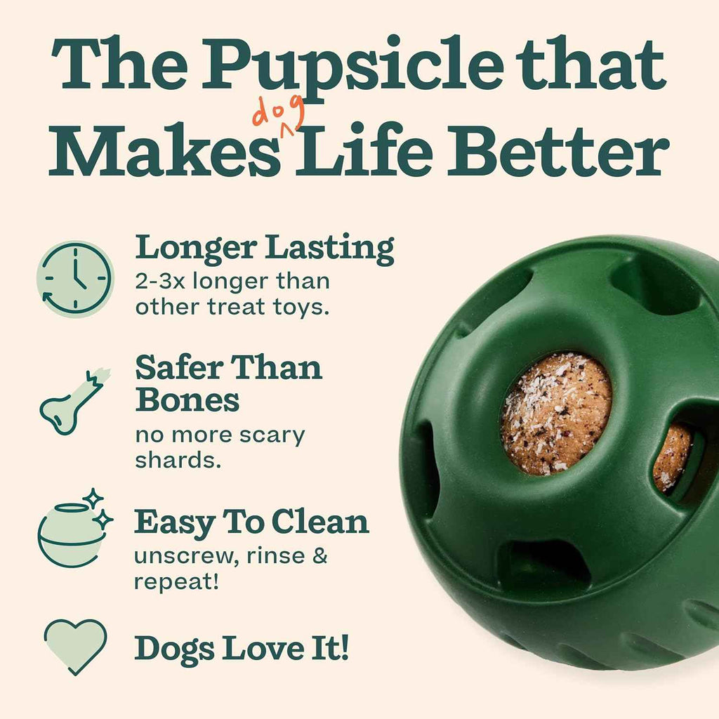 WOOF Starter Pack - Interactive Dog Toys for Small Pups 10-25 lbs - Chicken-Flavored Healthy Treats - Silicone Dog Treat Molds