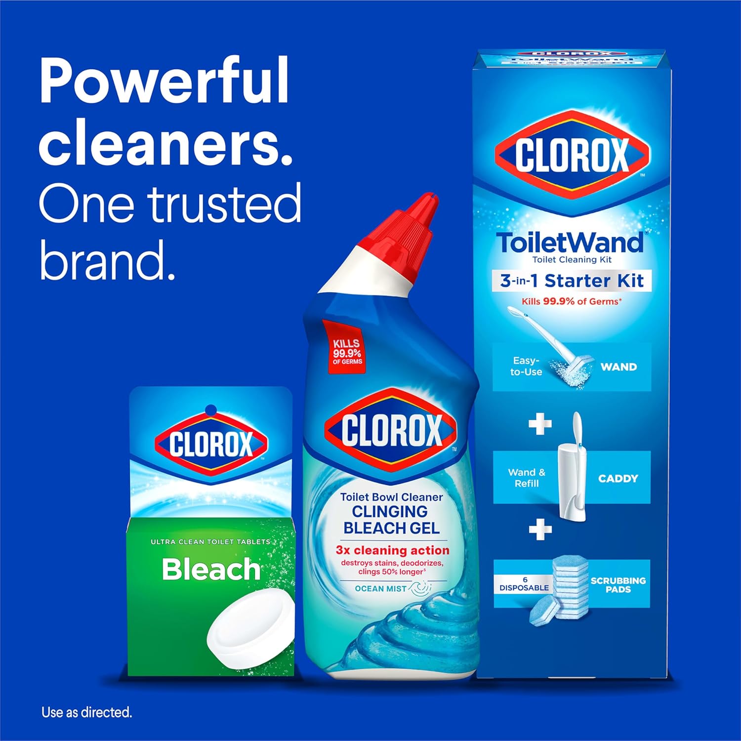CLOROX Toilet Bowl Cleaner Clinging Bleach Gel, Ocean Mist, 24 Fl Oz, Pack of 2 (Package May Vary) - ShopUS