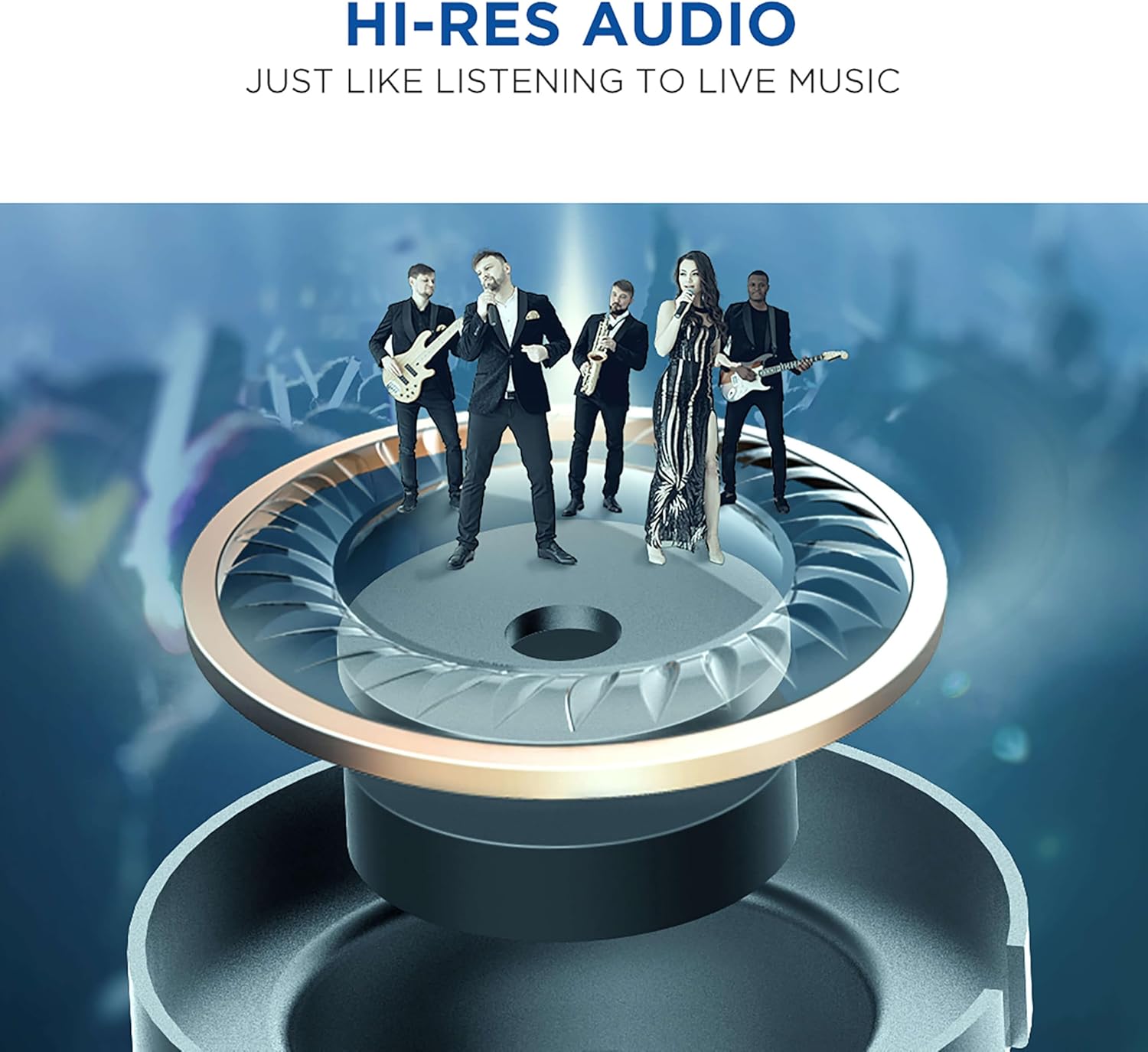 1MORE Triple Driver in-Ear Earphones Hi-Res Headphones with High Resolution, Bass Driven Sound, MEMS Mic, in-Line Remote, High Fidelity for Smartphones/PC/Tablet - Silver