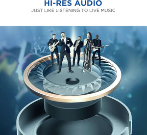 1MORE Triple Driver in-Ear Earphones Hi-Res Headphones with High Resolution, Bass Driven Sound, MEMS Mic, in-Line Remote, High Fidelity for Smartphones/PC/Tablet - Silver