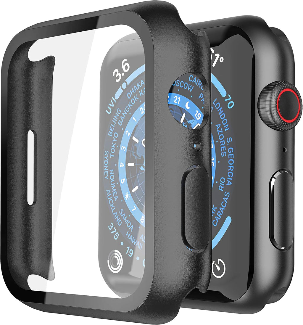Misxi tempered glass case for Apple Watch Series 7 (2021) 46mm and Series 6 watch