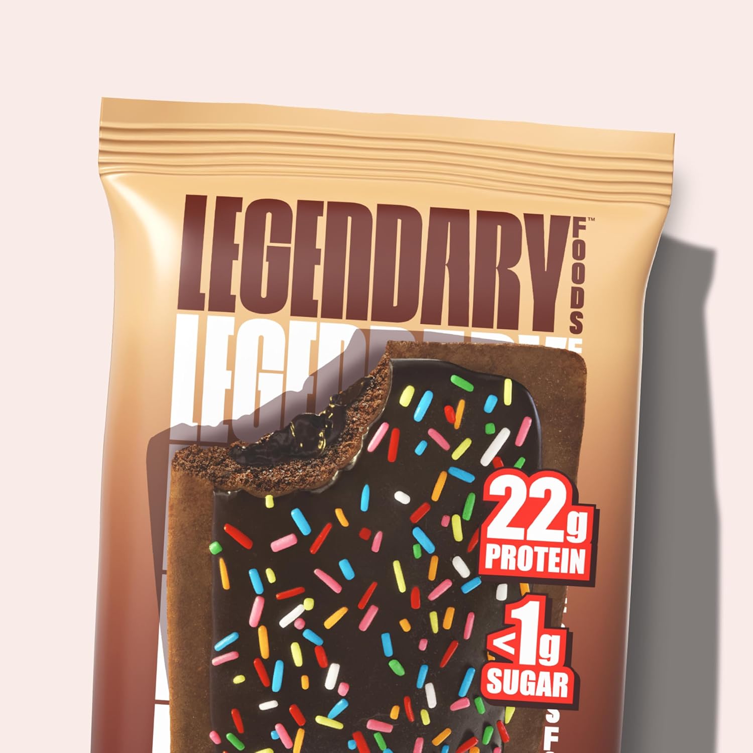 Legendary Foods 22g protein pastry double chocolate low carb keto snack 8 pack gluten conscious