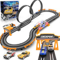 Slot Car Race Track Sets for Boys, Race Car Track with 2 High-Speed Slot Cars, Battery or Electric Car Track, Dual Racing Game Lap Counter Track Sets, Toys Gifts for Boys Girls Ages 4 5 6 7 8-12