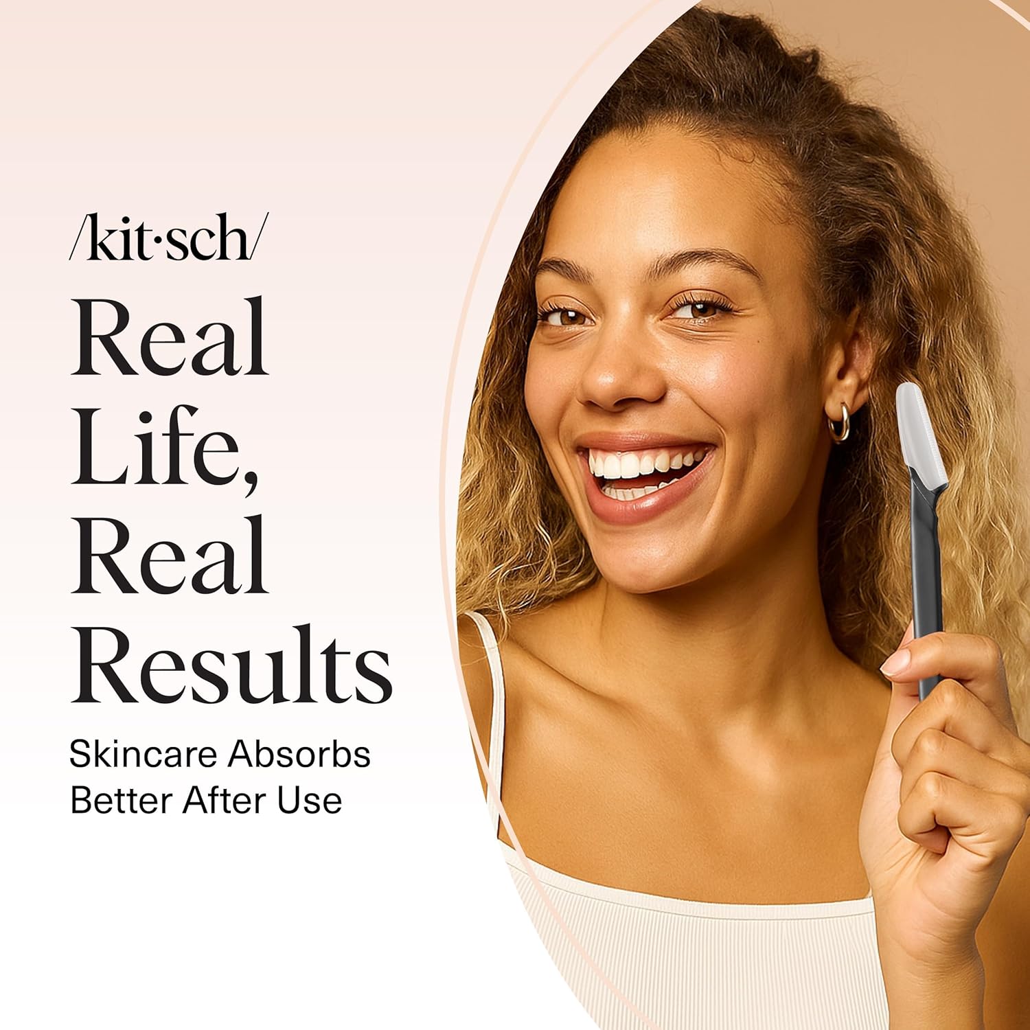 kitsch dermaplane razor for women face - black, 12 pc set - exfoliating facial razor for smoother skin