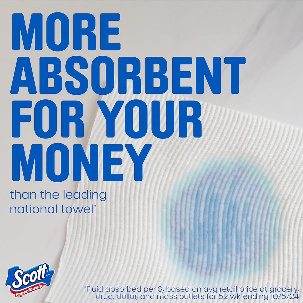 Scott Paper Towels, Choose-A-Sheet, 6 Double Rolls = 12 Regular Rolls (108 Sheets Per Roll) - ShopUS