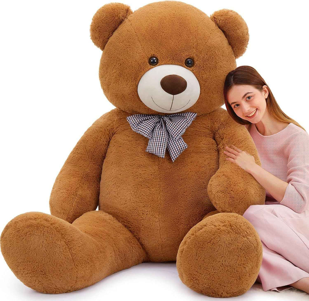 MaoGoLan Giant Teddy Bear 4 Feet,Adorable and Cuddly Big Bear Stuffed Animal 47", Classic Teddy Bear Plush Gift Decoration for Baby Shower,Party,Birthday,Valentines Day,Tan