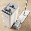 JOYMOOP Mop and Bucket Set with Wringer, Flat Mops for Floor Cleaning, Wall Mop Cleaner with Long Handle, Hardwood Floor Mop with 4 Microfiber Pads
