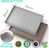 SIKADEER Under Sink Mat Waterproof 34" x 22", Silicone Mat Kitchen Drawer Shelf and Cabinet Liner, Sink Protector for Kitchen Organizers and Storage, Boot Tray Pet Food Mats