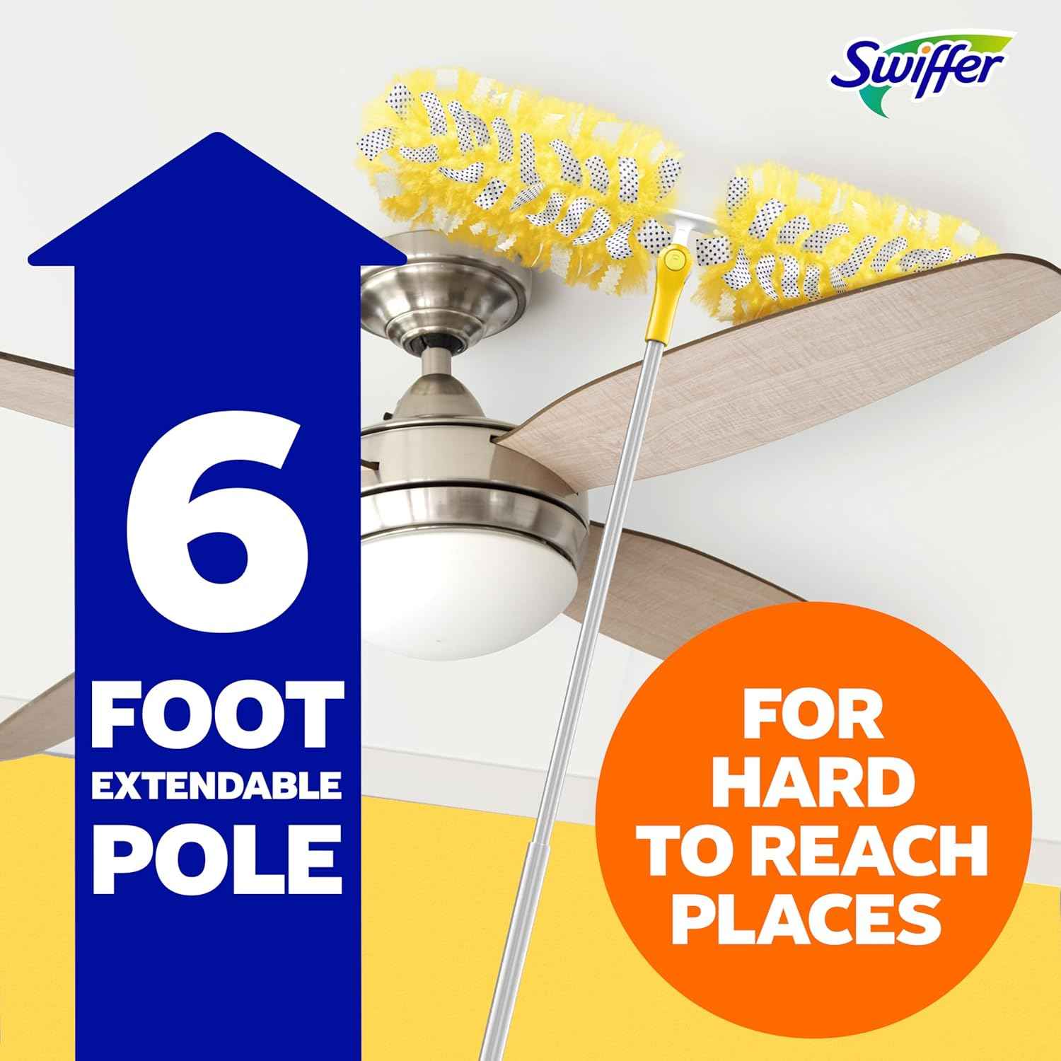 Heavy Duty Swiffer Duster Kit with 6 FT Extendable Handle by Swiffer for Dust Removal