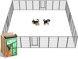 FXW Rollick Unleashed Dog Playpen for Indoor, Yard, RV Camping, 24 inch 8 Panels for Small and Puppy Dogs, Black│Patented