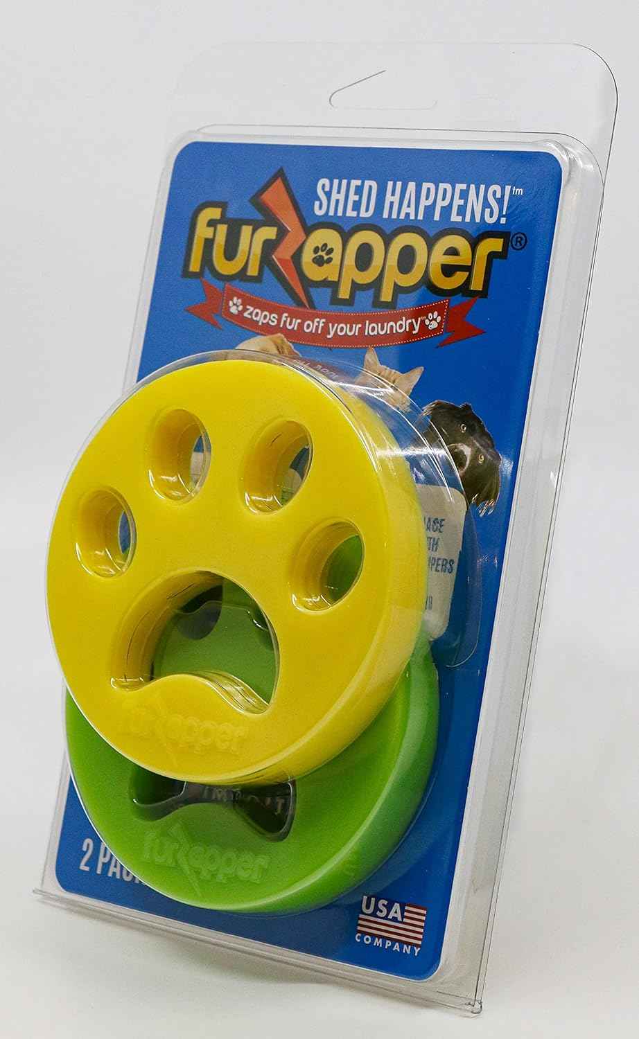 FurZapper Pet Hair Remover 2 Pack Reusable Dog Cat Hair Remover Tool for Laundry and Dryer Use