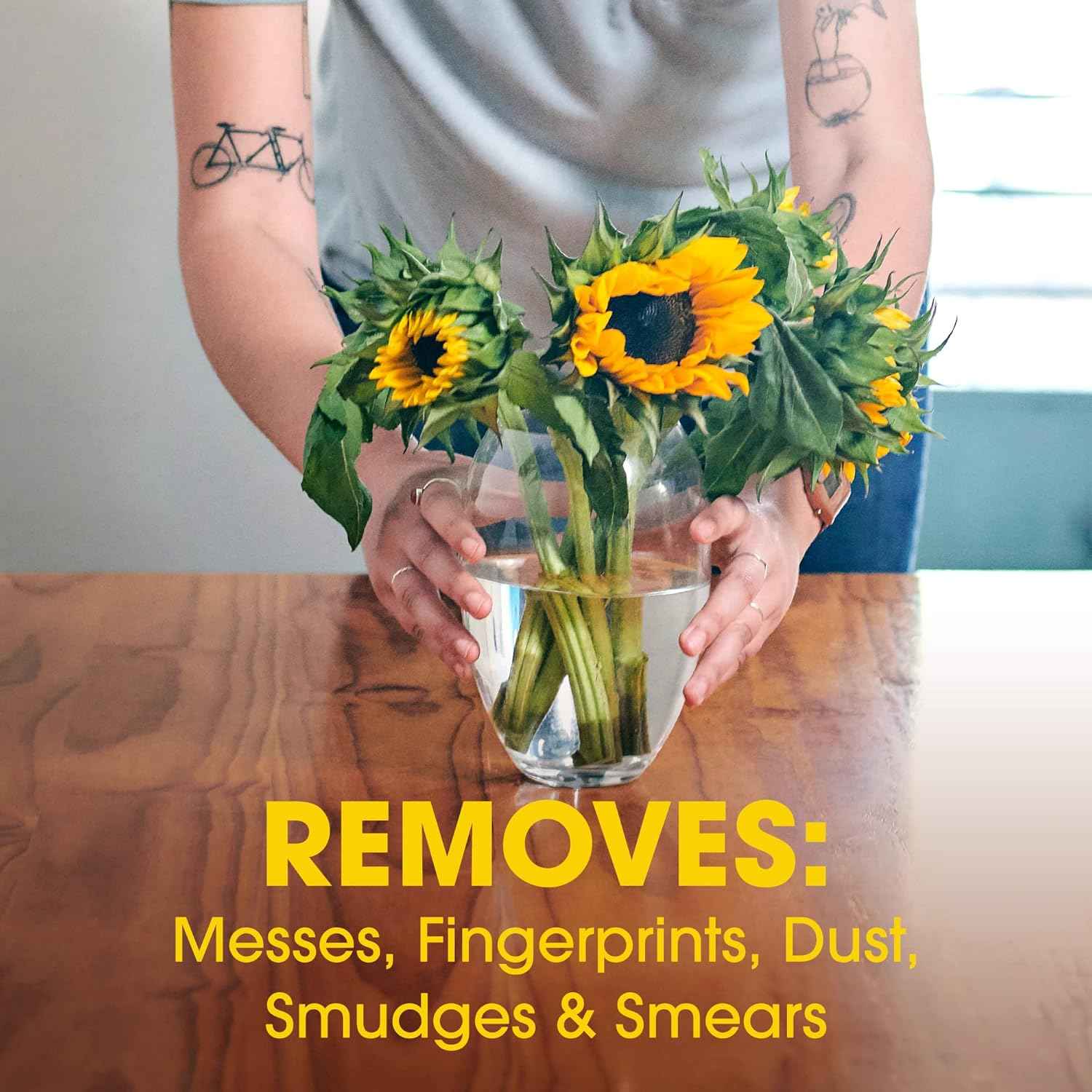 Pledge Expert Care Wood Wipes, lemon scent, 24 count, convenient wood surface cleaner