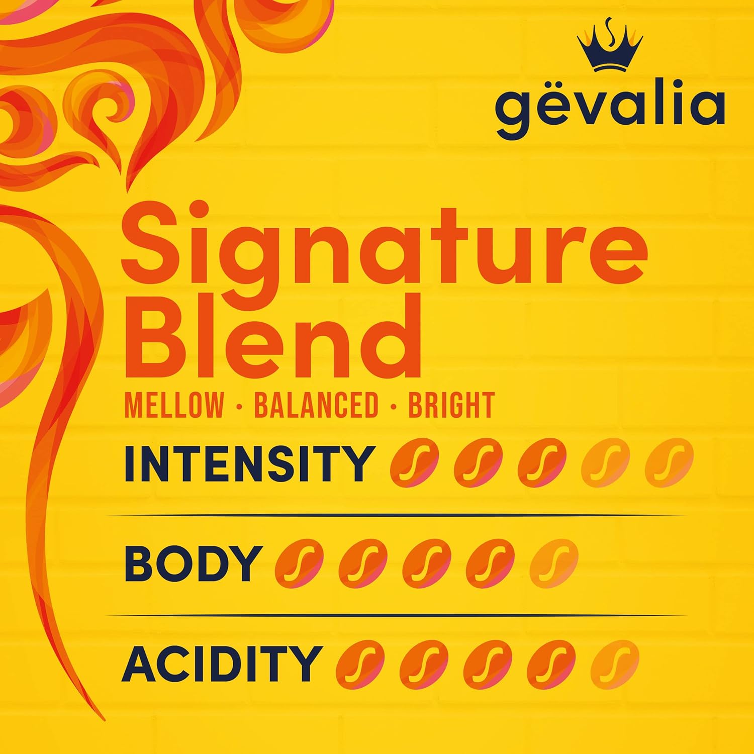 gevalia signature blend mild light roast k-cup coffee pods, 84-count box, kosher