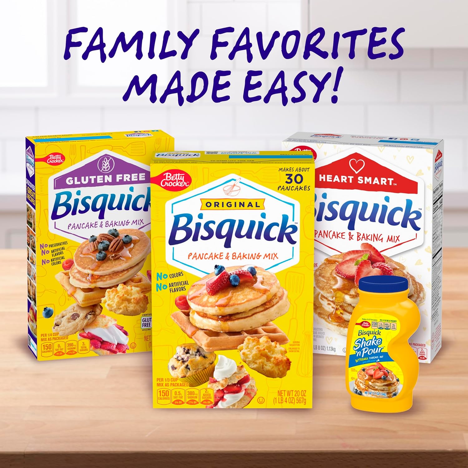 Betty Crocker Bisquick Original Pancake and Baking Mix, 40 oz, Makes 60 Pancakes