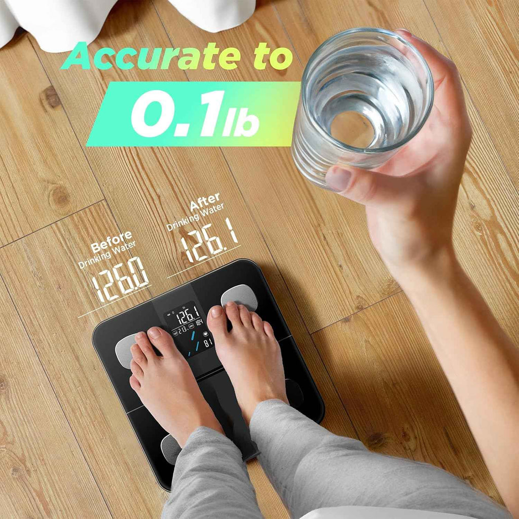 RunStar Smart Scale for Body Weight and Fat Percentage, High Accuracy 400lb Capacity Digital Bathroom Scale with Large Display