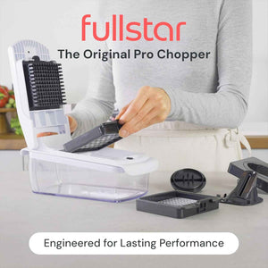 Fullstar 4-in-1 Vegetable Chopper, Spiralizer, Food Chopper with Container, Fruit Slicer, Kitchen Gadgets & Accessories, Home Essentials, White