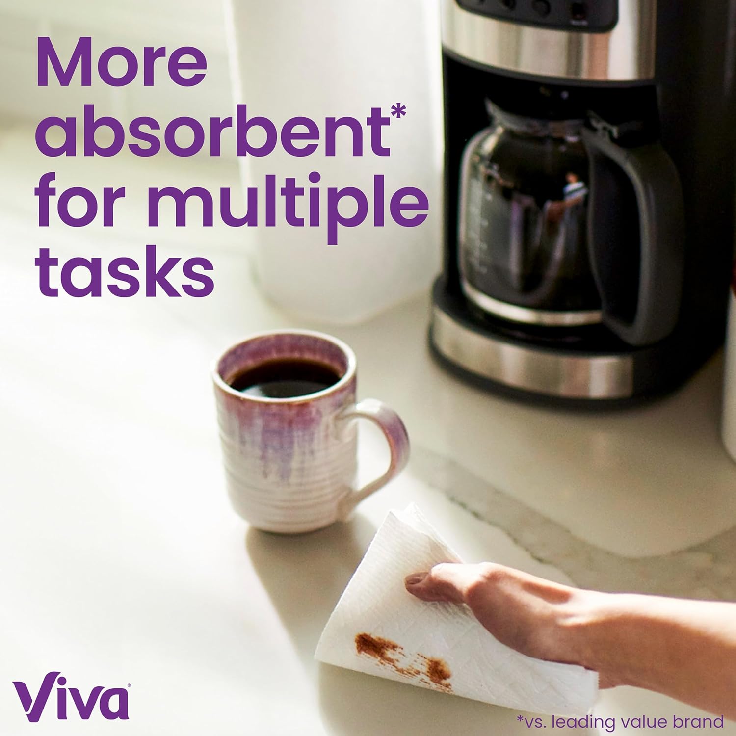Viva Multi-Surface Cloth Paper Towels, Task Size - 12 Super Rolls (2 Packs of 6) - 81 Sheets Per Roll - ShopUS