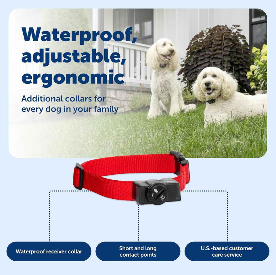 PetSafe Wireless Pet Containment System Receiver Collar - Waterproof, Adjustable, 5 Correction Levels, for Dogs 5lb+