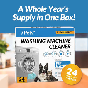 24-Count Washing Machine Cleaner Tablets for Pet Owners - Septic Safe and Eco-Friendly