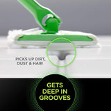 Sweep + Mop, Dry Pads Refill, Floor Cleaner for Dirt, Dust, Hair, Cleaning Cloths for Mopping Home, Bathroom, Kitchen, All PLrpose Multi-Surface Floor Wipes, Heavy Duty, Pet, 32 Count