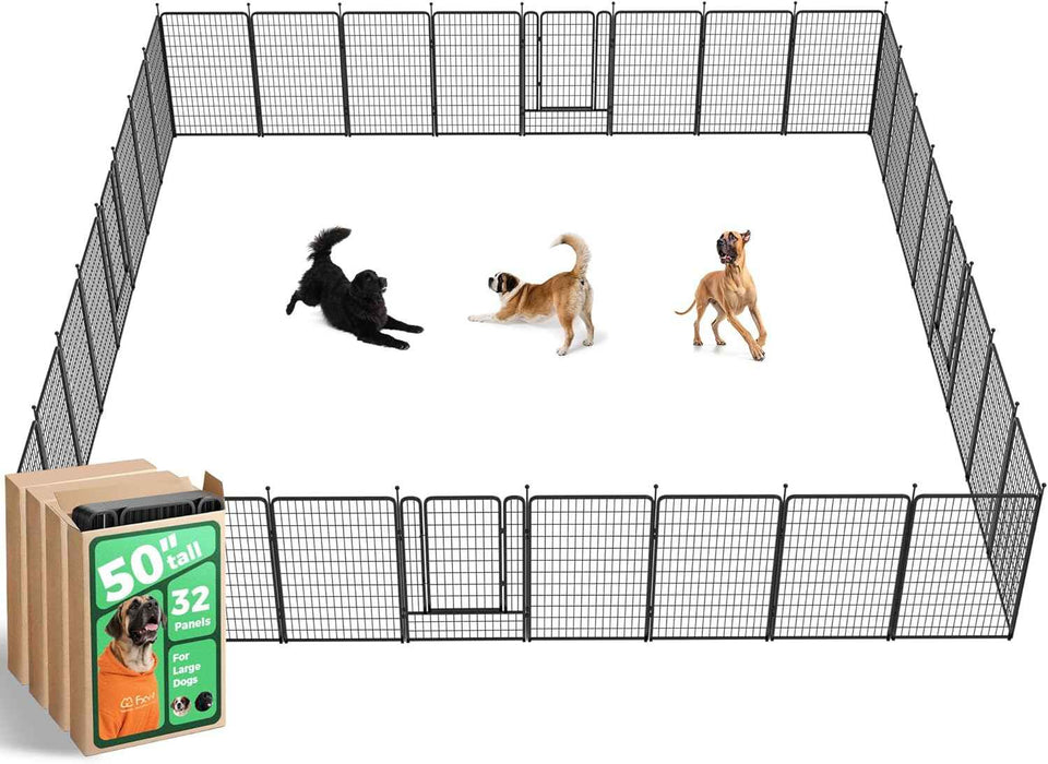 FXW Rollick Unleashed Dog Playpen for Indoor, Yard, RV Camping, 24 inch 8 Panels for Small and Puppy Dogs, Black│Patented