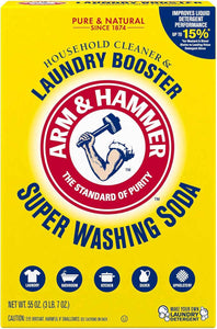 ARM & HAMMER Super Washing Soda, 55 oz Household Cleaner & Laundry Booster
