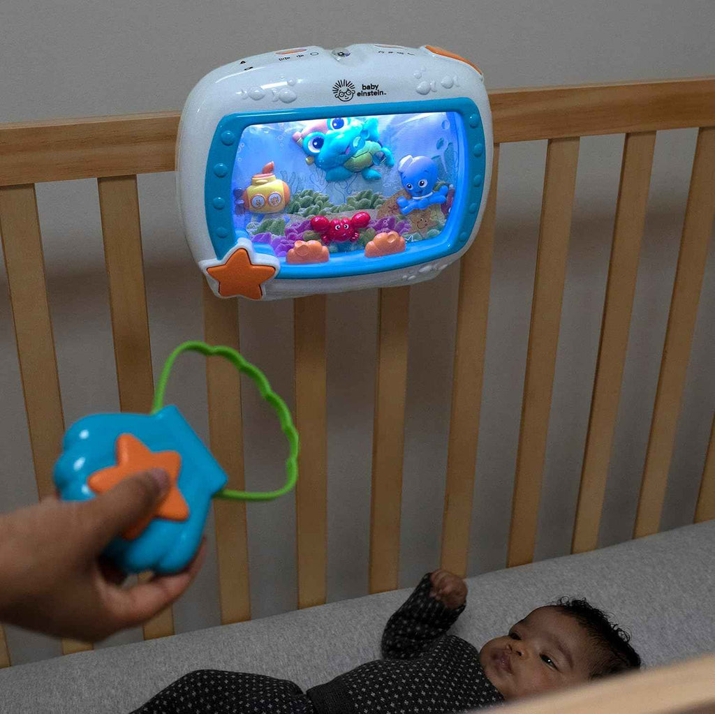 baby einstein sea dreams soother musical crib toy and sound machine for newborn up