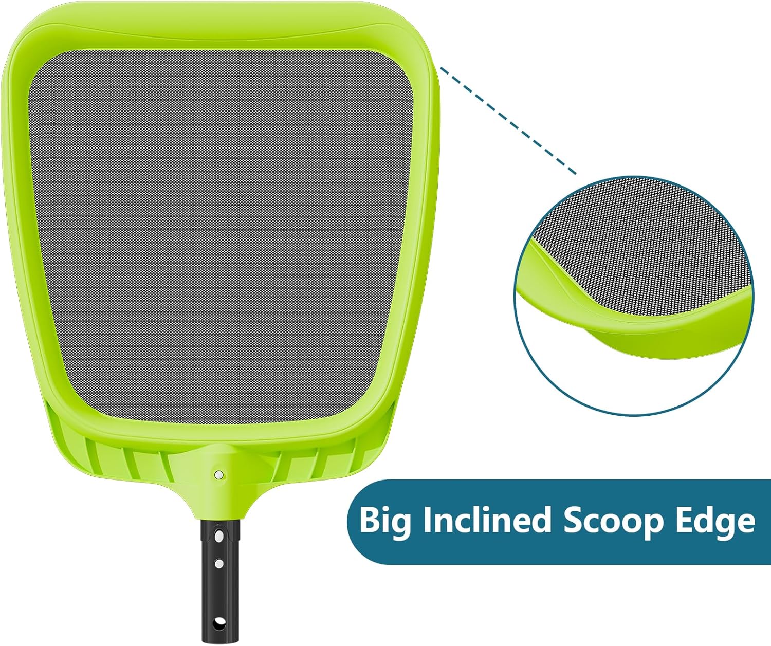 Sepetrel Pool Skimmer Net - Professional Heavy Duty Reinforced Frame Nylon Flat Leaf Rake Net,for Spa Pond Swimming Pool, Cleaning Supplies and Accessories, (Pole Not Included)