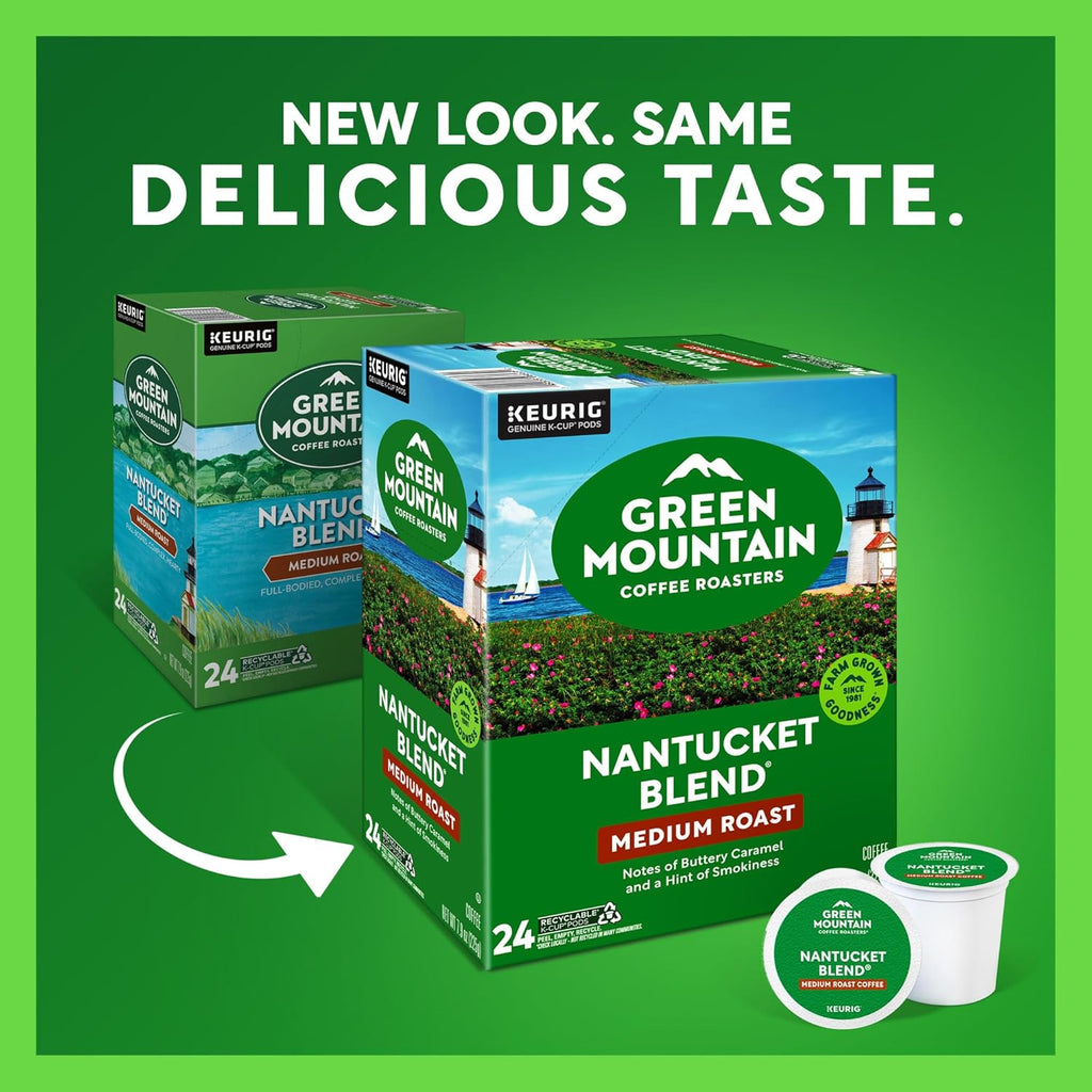 Green Mountain Coffee Nantucket Blend Medium Roast Keurig Single-Serve K-Cup Pods 96 Count