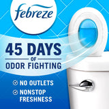 Febreze Bathroom Air Freshener Odor-Fighting for Small Spaces Scented Plug In Alternative Long-Lasting for Home and Bathroom and Kitchen Closet Air Fresheners, Linen & Sky Scent, 4 Count