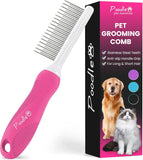 poodle-dematting-fur-rake-comb-brush-for-dogs-and-cats-with-long-2.5inch-steel-safety-blades
