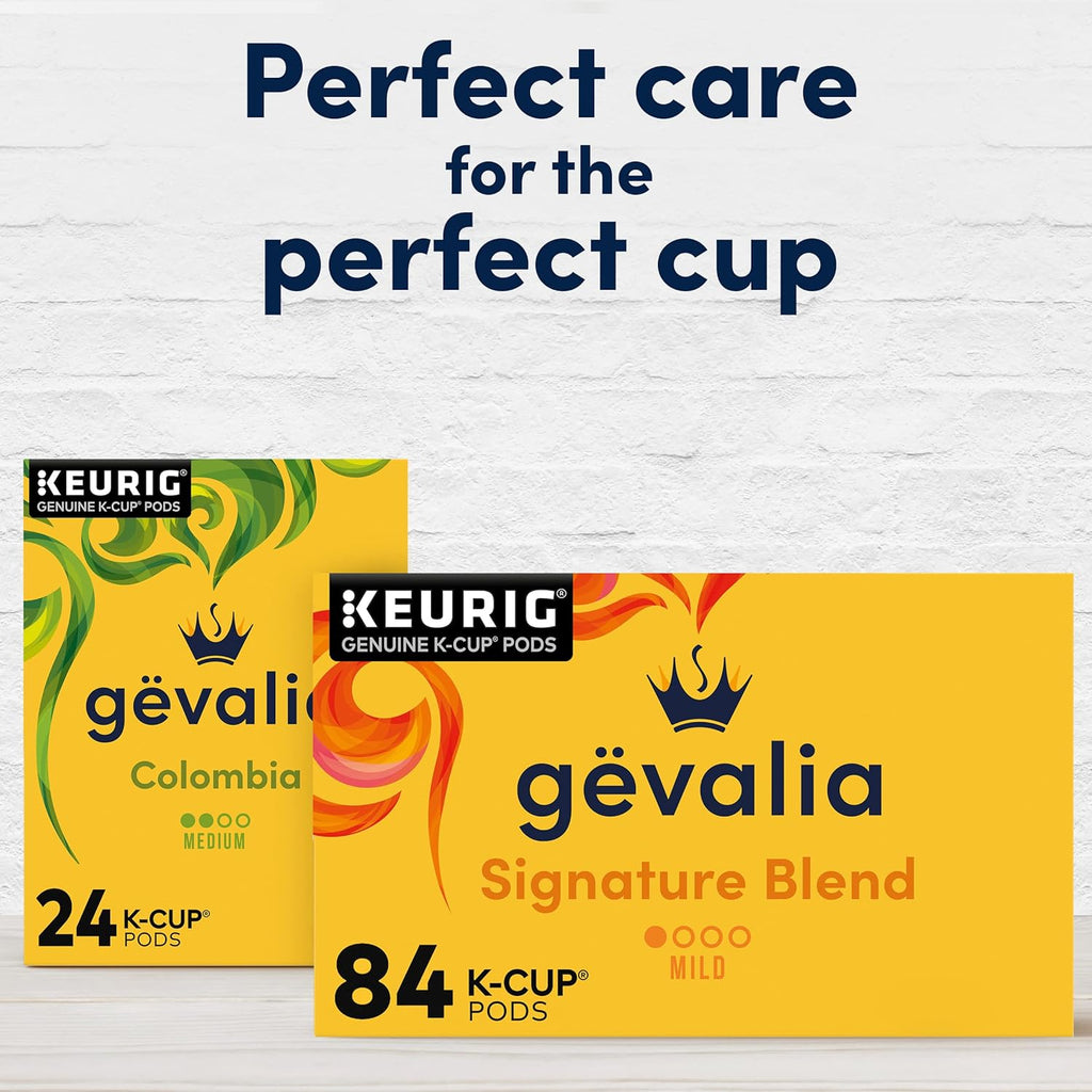 gevalia signature blend mild light roast k-cup coffee pods, 84-count box, kosher