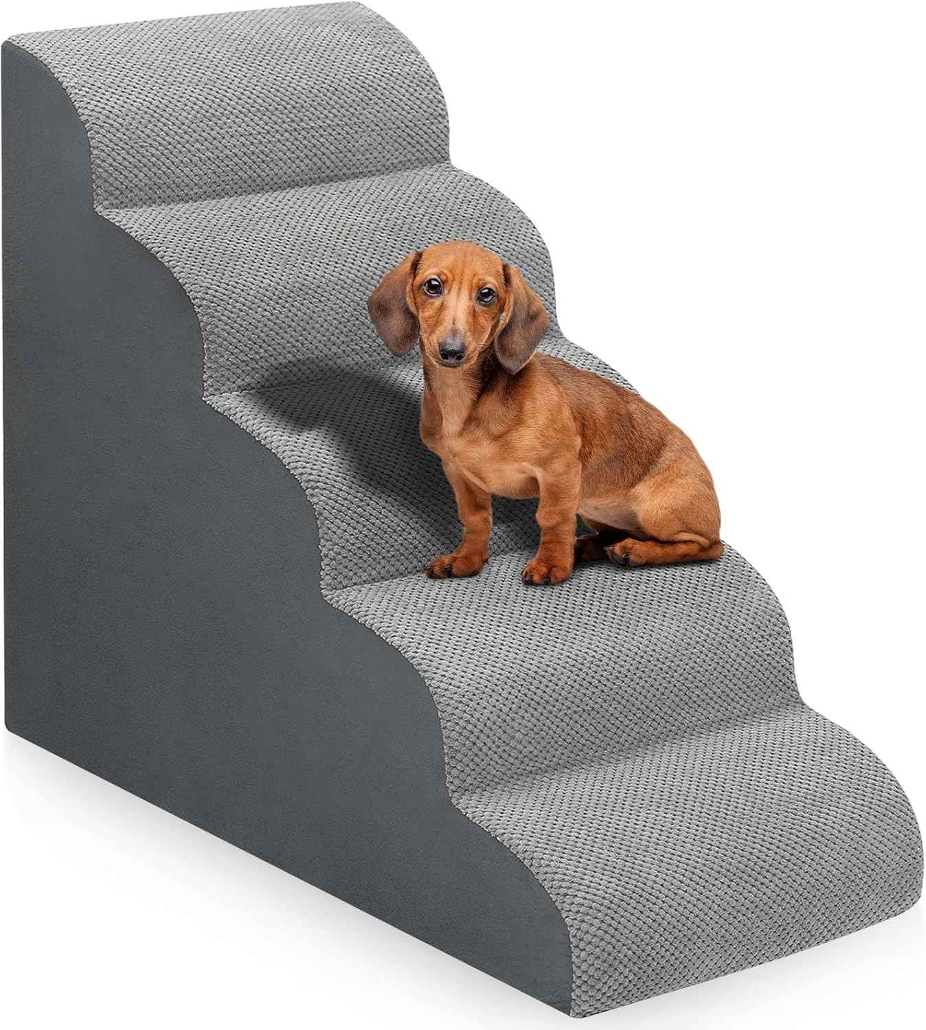 dog-stairs-for-grey-bed-with-5-step-ramp-for-small-dogs-and-cats