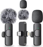 MAYBESTA Wireless Mini Microphone for iPhone, Android Phone - Lavalier Lapel Mic for Audio Video Recording - Clip on Content Creator Microphones for YouTube Tiktok Podcast Vlogging