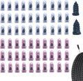 60 PCS Tire Repair Rubber Nail, Vacuum Tire Repair Kits Spiral Rubber Screws, Fast Self-Service Tool for Car, Truck, Motorcycle, Tractor Tire PLncture Repair (Black)