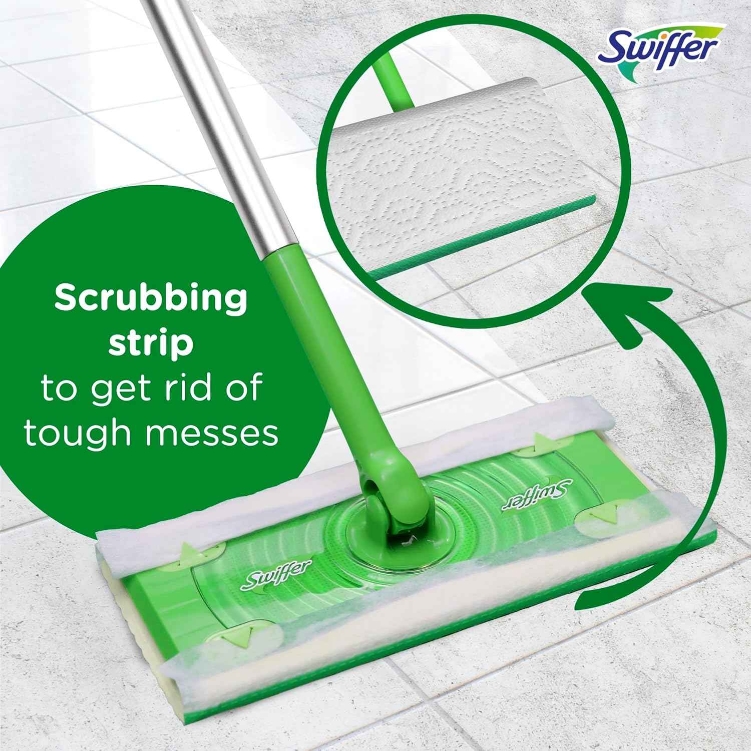 Swiffer Sweeper Wet Mopping Cloths for Floor Cleaning, Open-Window Fresh, 24 Count