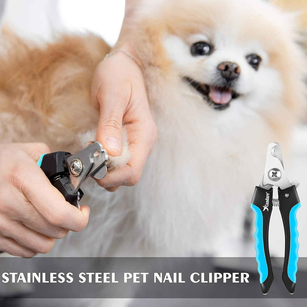 candure dog nail clippers and trimmer with safety guard for small medium-large breeds pet nail clipper