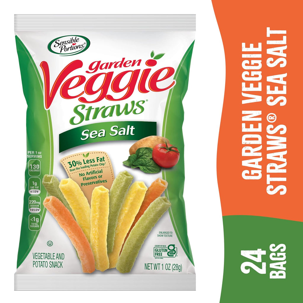 Sensible Portions garden veggie snacks - 24-pack, gluten-free, snack size sea salt, 1 oz each