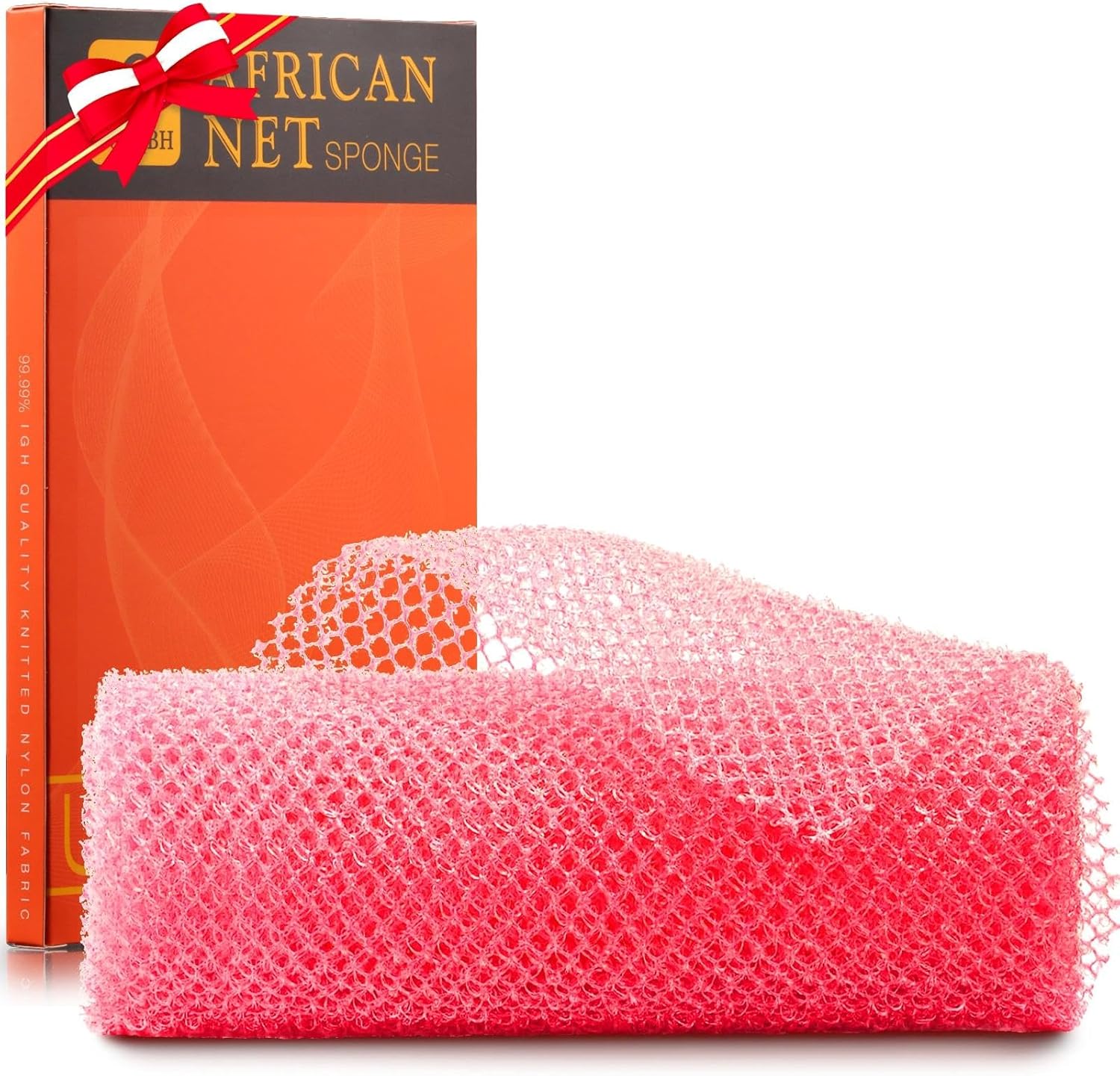 ujfqbh 3 pieces african bath sponge pink yellow purple exfoliating shower body scrubber