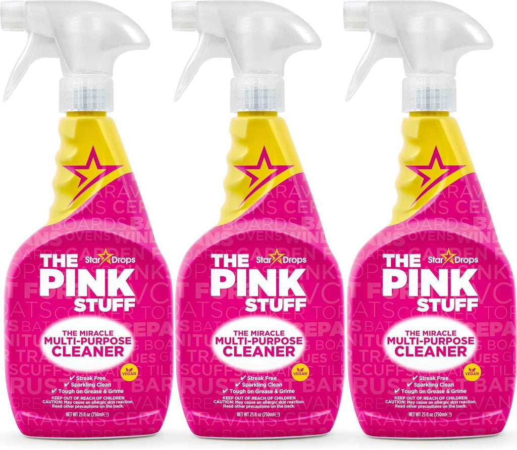 Stardrops The Pink Stuff Miracle Multi-Purpose Cleaner – Removes Grease, Grime, and Stains on Kitchens, Bathrooms, Floors, and More, 25 fl Oz