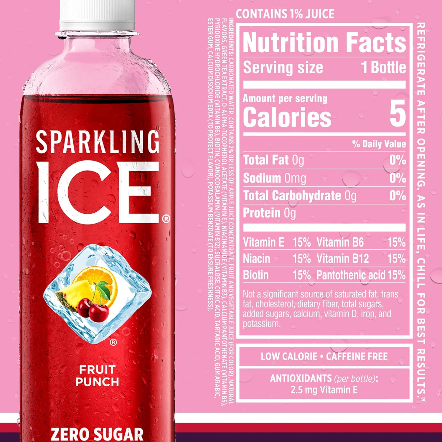 Sparkling Ice PLrple Variety Pack, Flavored Water, Zero Sugar, with Vitamins and Antioxidants, 17 fl oz, 12 count (Black Raspberry, Cherry Limeade, Orange Mango, Kiwi Strawberry)