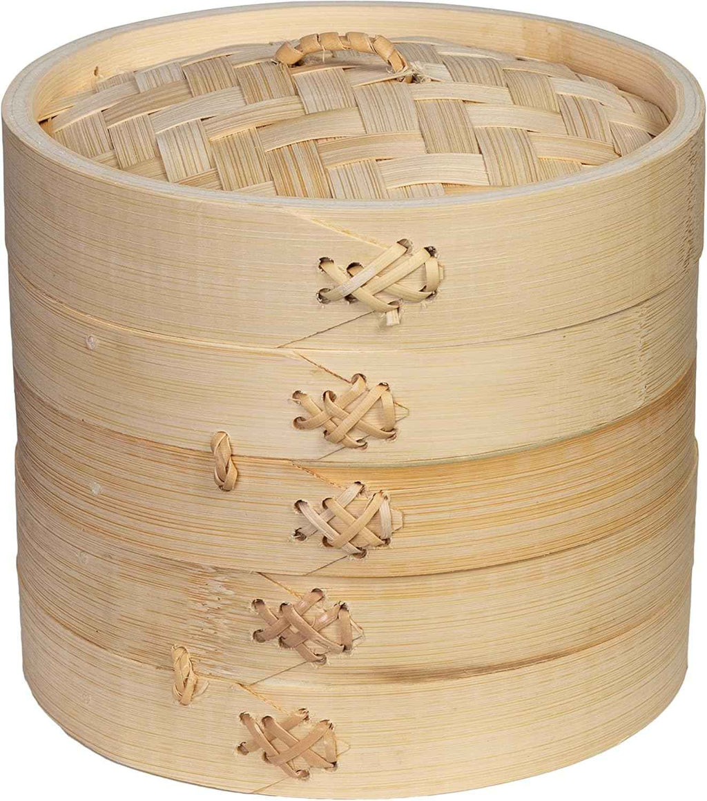 Joyce Chen 2-Tier Bamboo Steamer Baskets, 10-Inch
