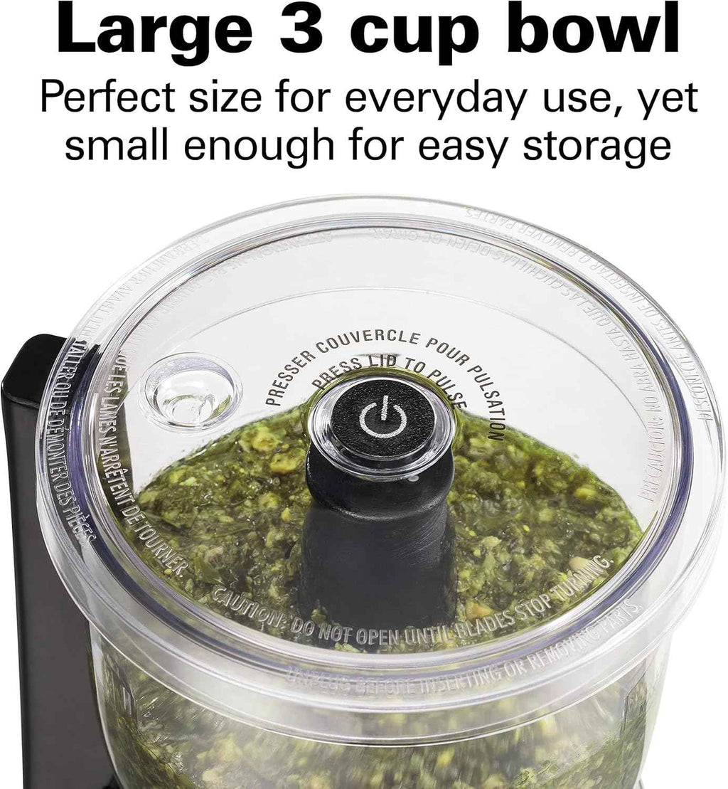 Hamilton Beach 3-Cup Electric Vegetable Chopper & Mini Food Processor, 350 Watts, Stainless Steel